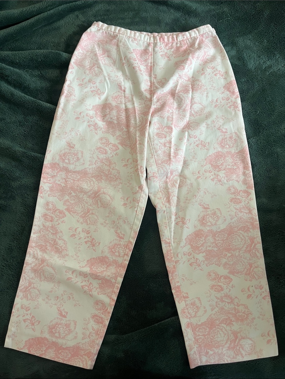 Van Heusen White Pants with Pink Floral Print